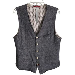 Mason’s Mens Gilet IT 52 Linen Blend Leonardo Waistcoat Vest Punk Peaky Blinders